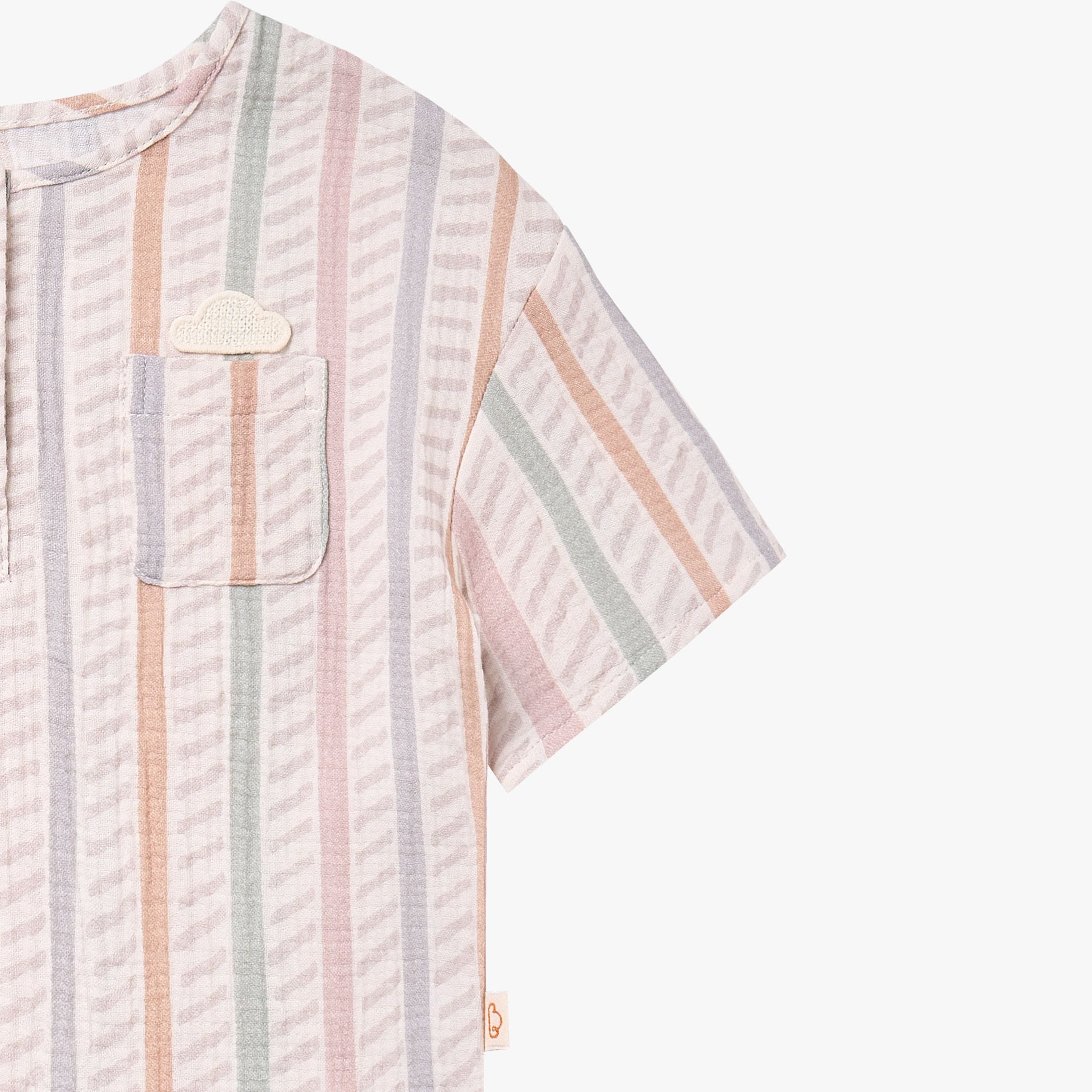 Petite Revery-Kids Short Sleeve Tee Caramel Stripes