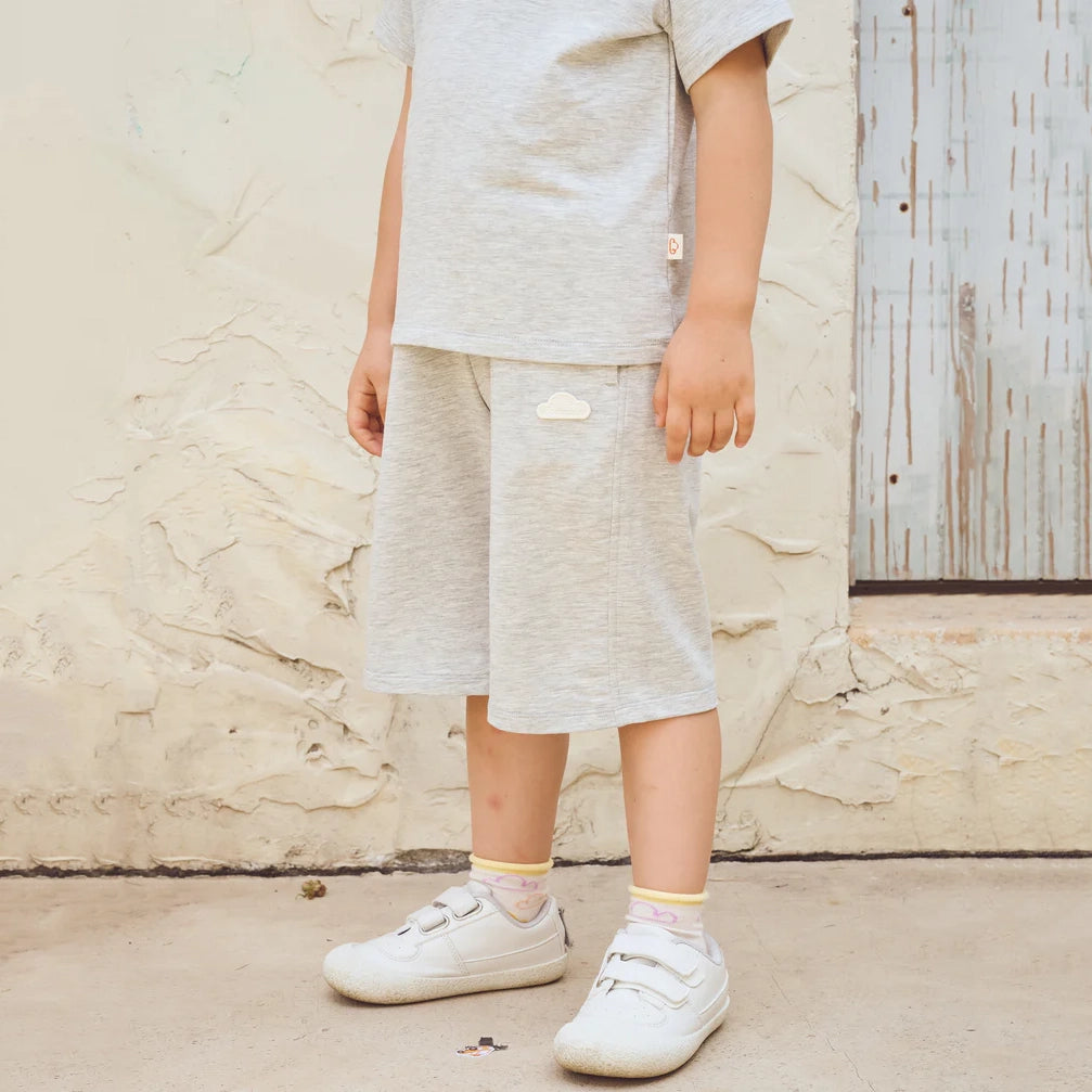Petite Revery-Kids Cropped Pants Fog Grey