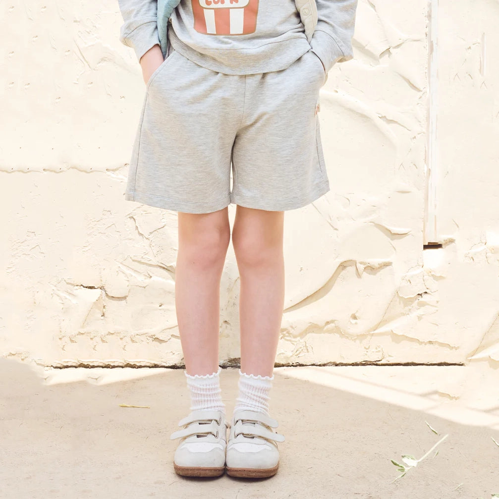 Petite Revery-Kids Shorts Fog Grey