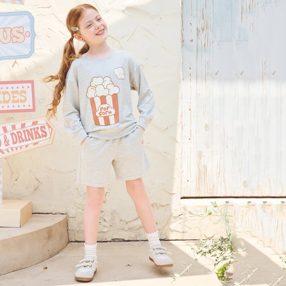 Petite Revery-Kids Shorts Fog Grey