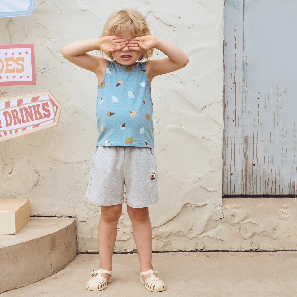 Petite Revery-Kids Shorts Fog Grey