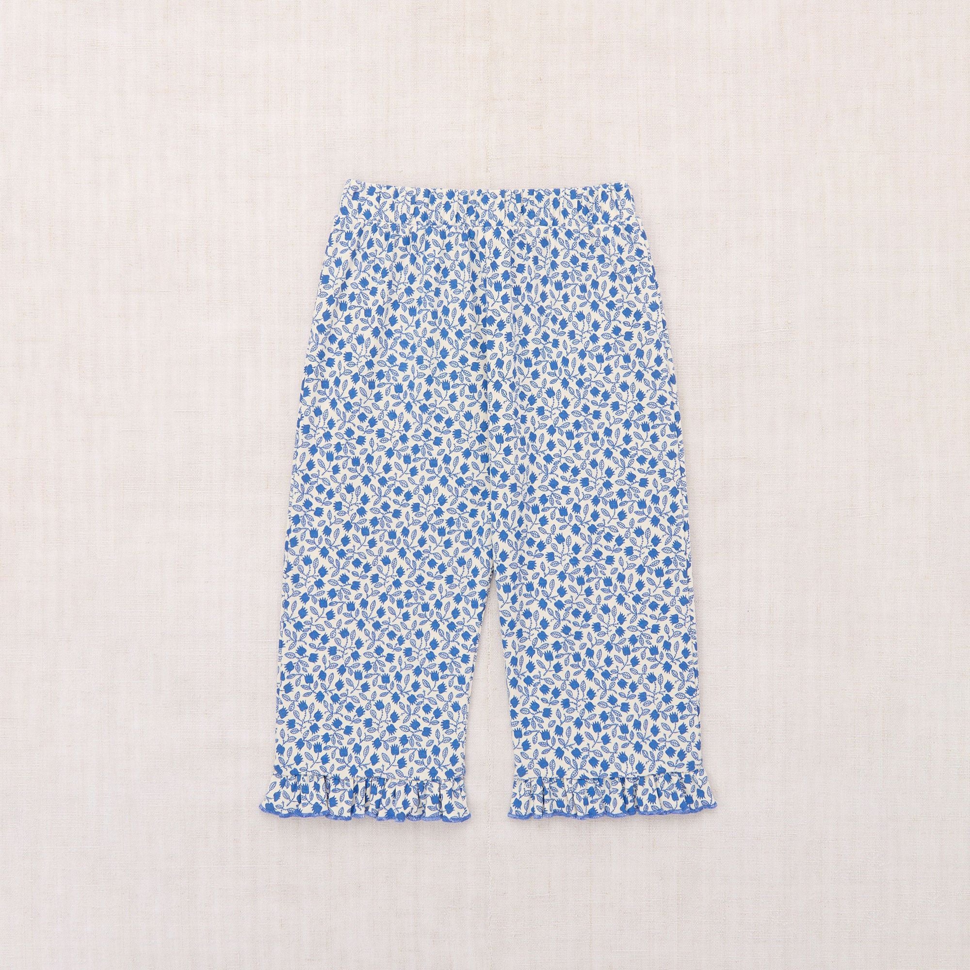 ボトムス Misha&Puff Ruffle Pedal Pusher Misha & Puff-Girls Ruffle Pedal Pusher Blue Ribbon Lisse Fields