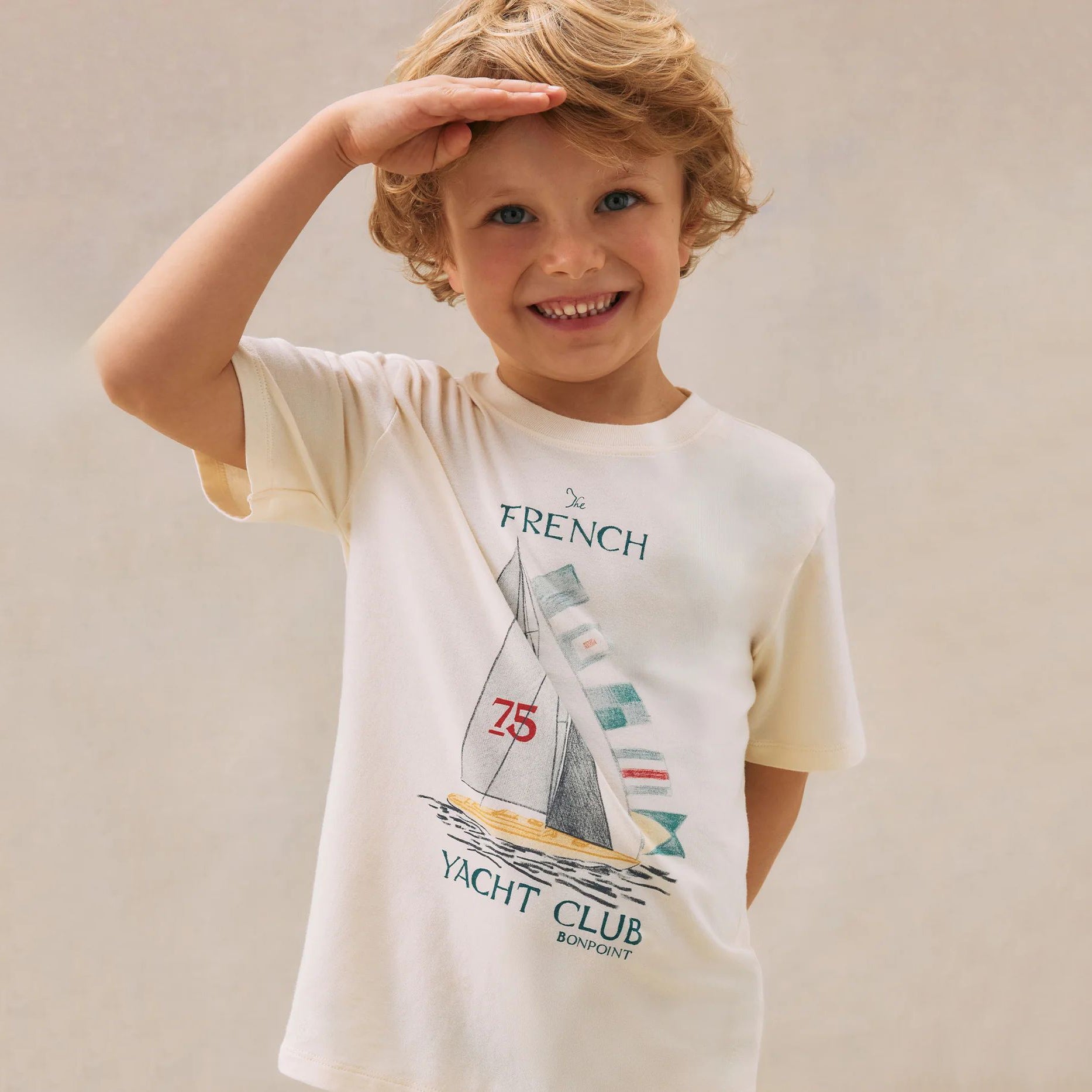 Bonpoint-Thibald t-shirt with Yacht Club print