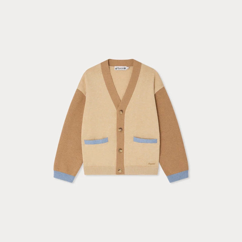 Bonpoint-Cardigan Edouard Beige Chine