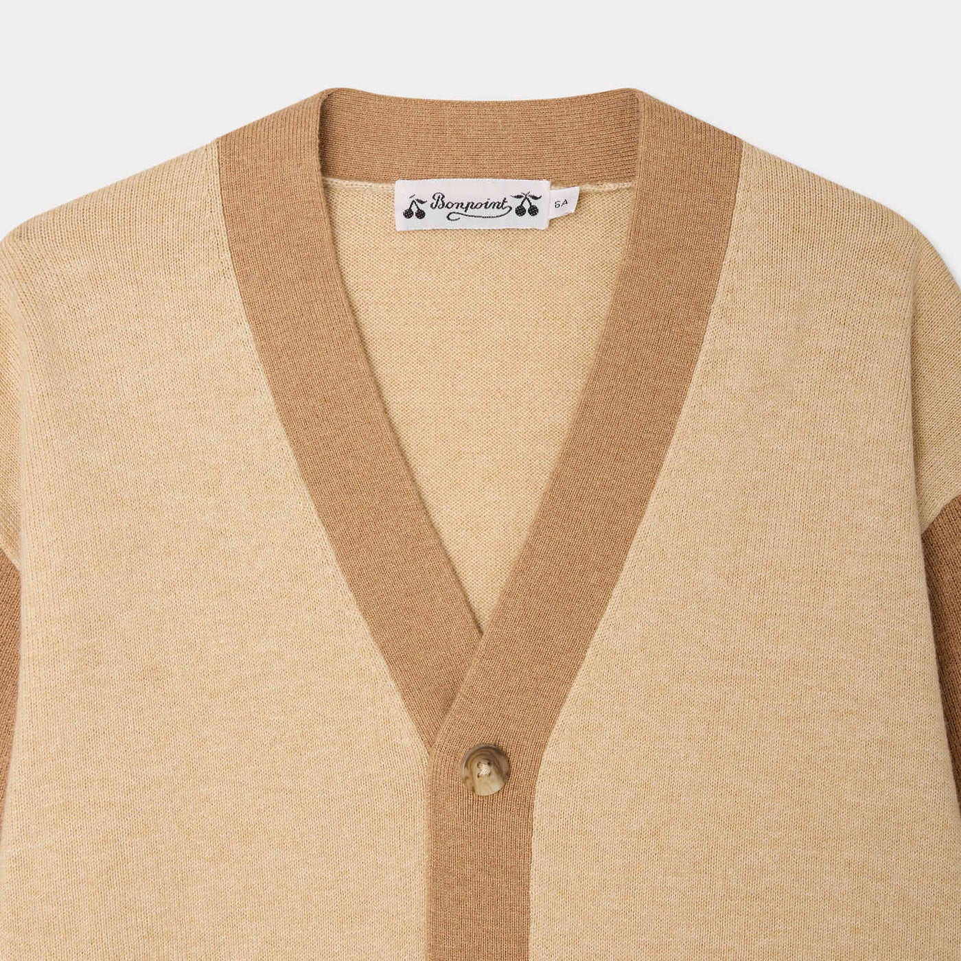 Bonpoint-Cardigan Edouard Beige Chine