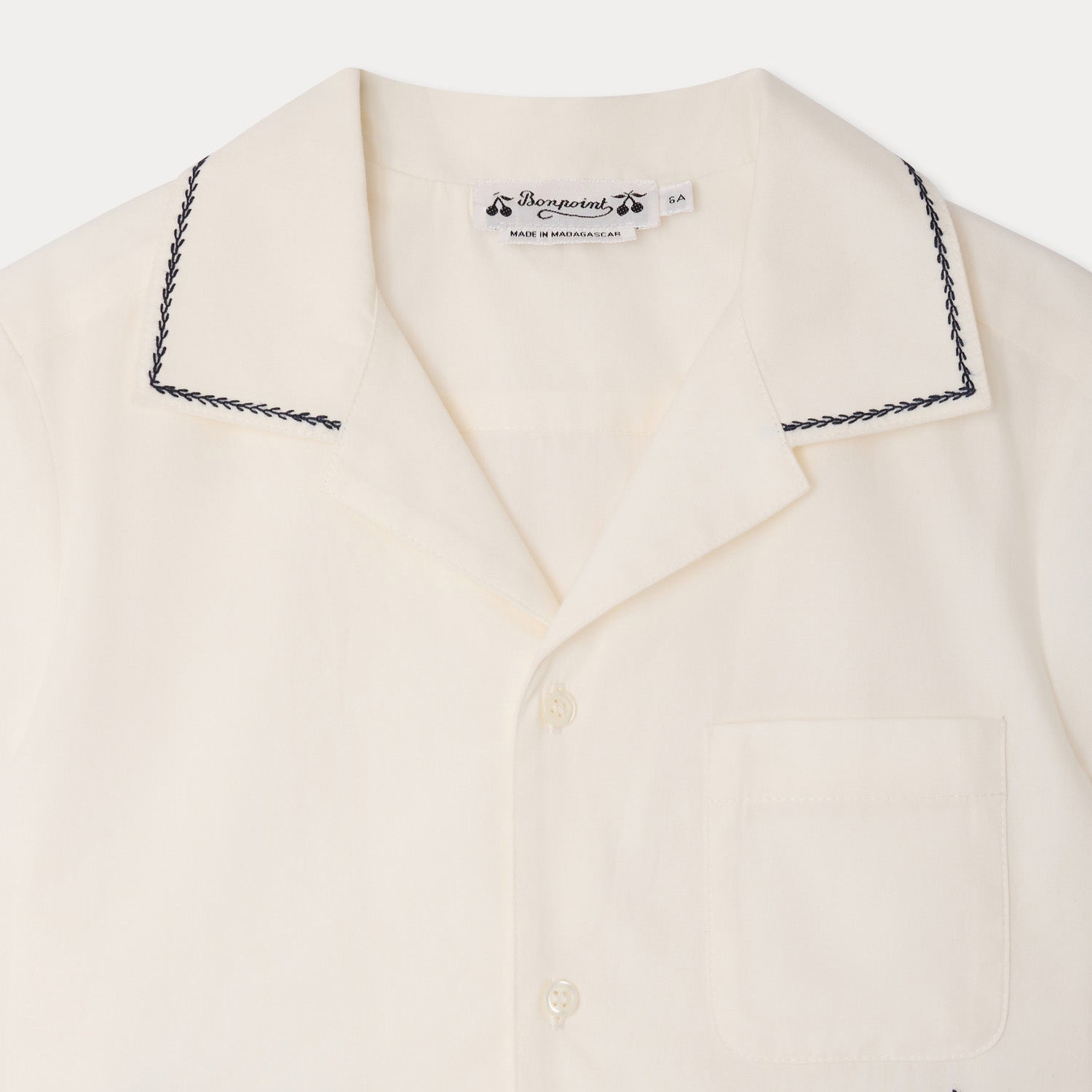 Bonpoint-Chemise Steve Upb Blanc Lait