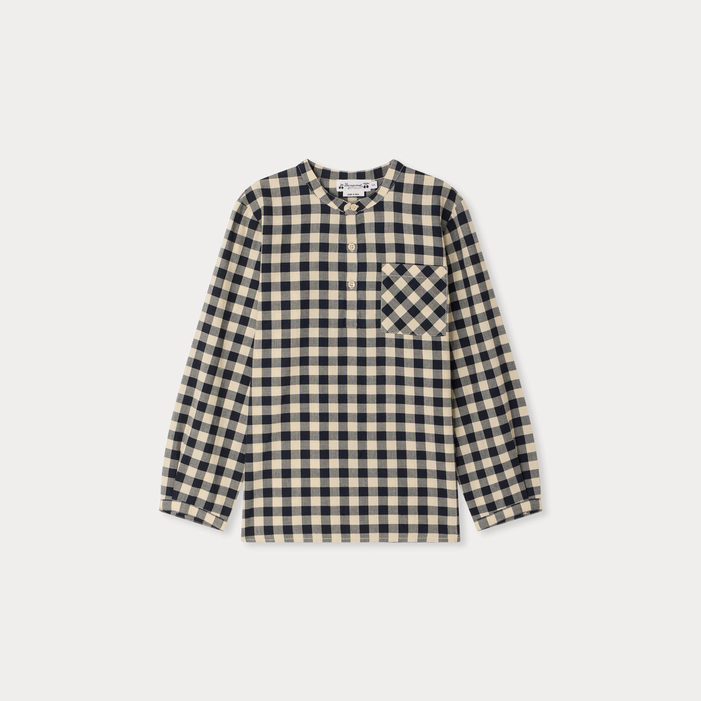 Bonpoint-Chemise Artiste Gris Fonce