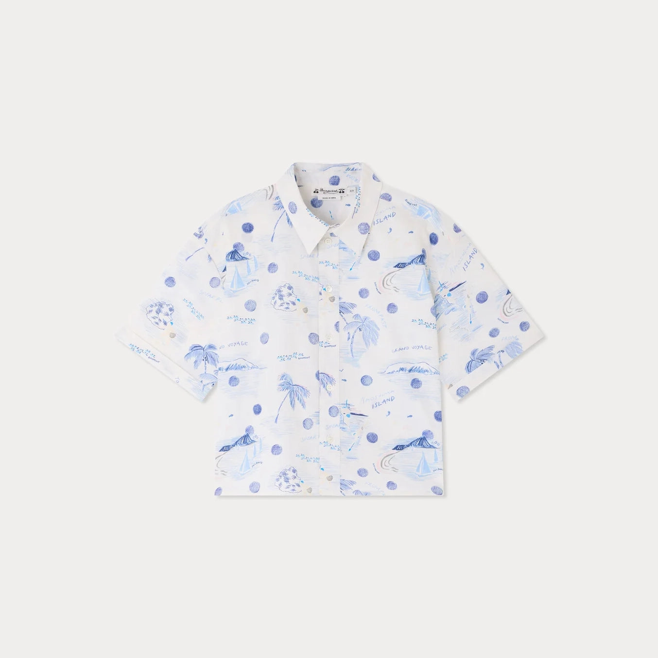 Bonpoint-Boys Chemise Erian Imp Bleu