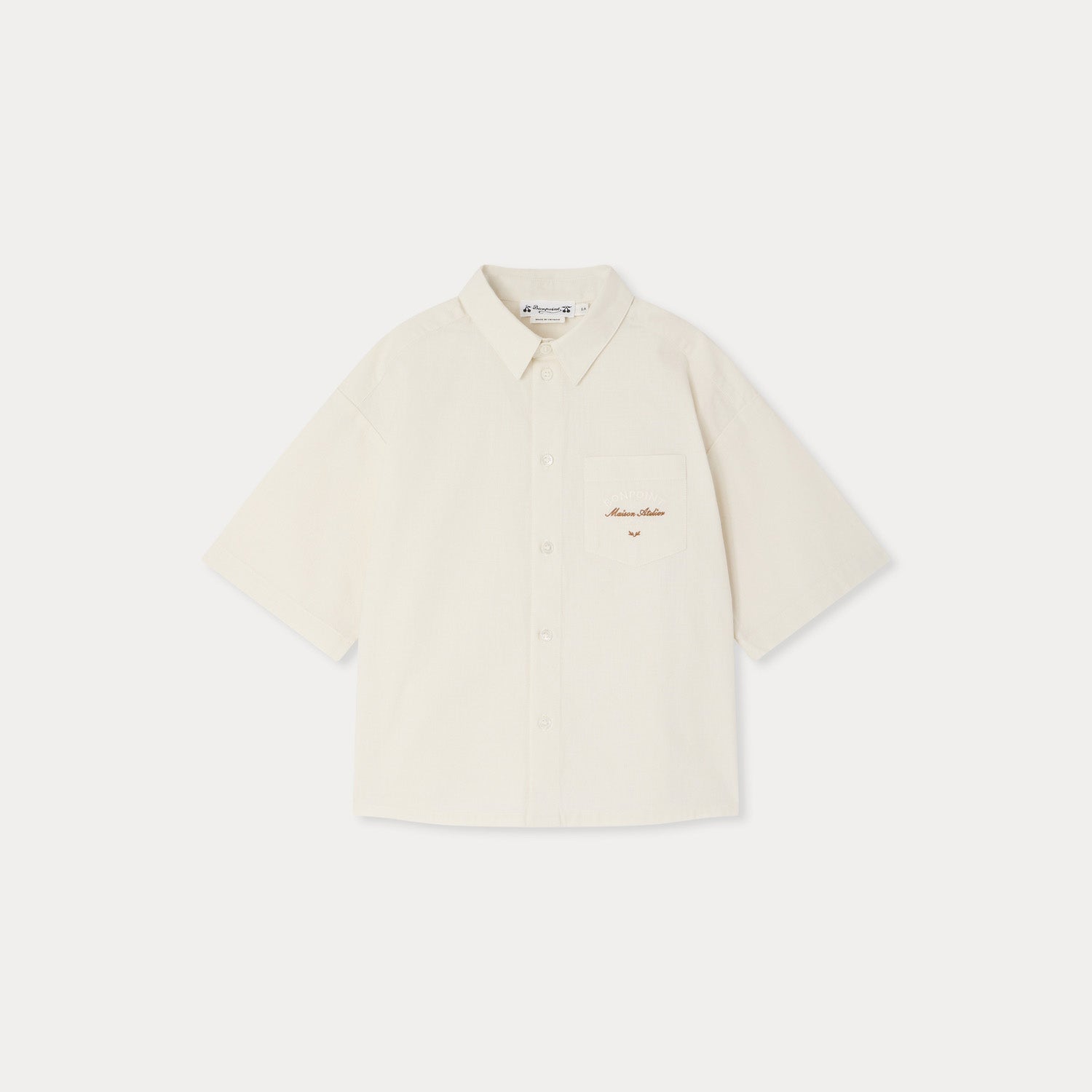 Bonpoint-Chemise Elyas Blanc Lait