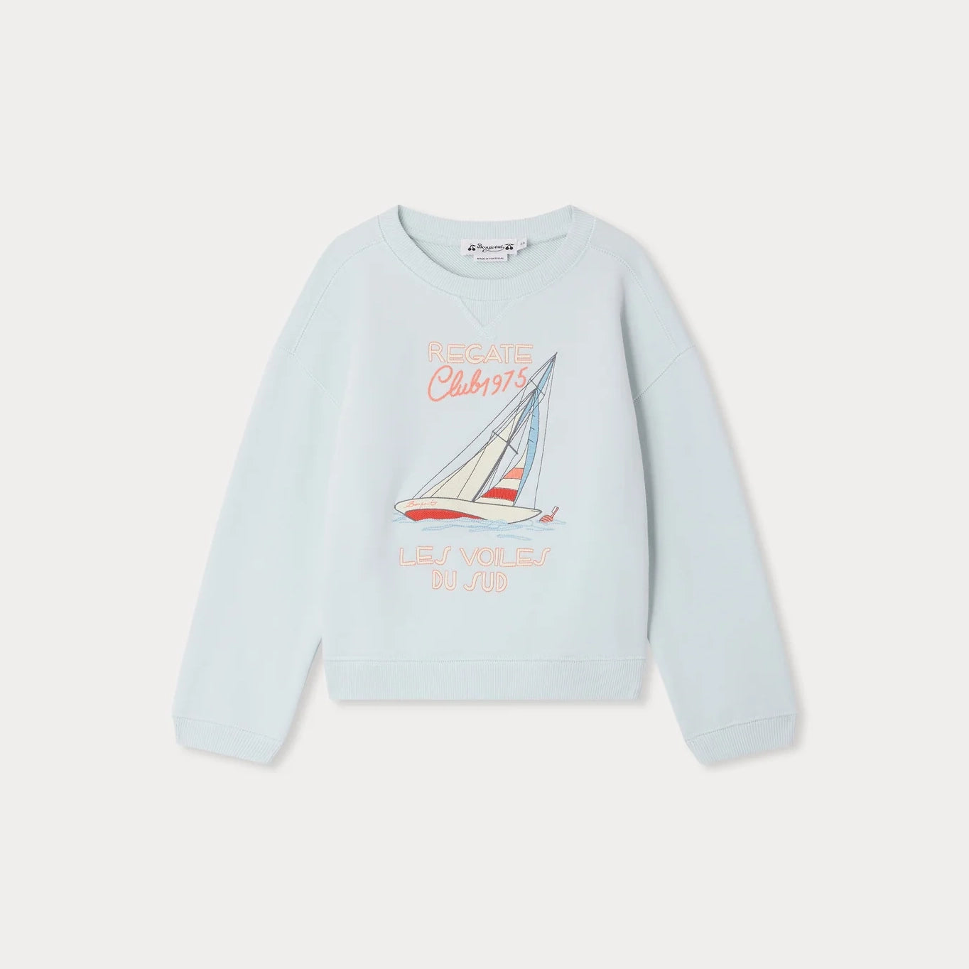 Bonpoint-Boys Sweat Erol Upb Bleu Aqua