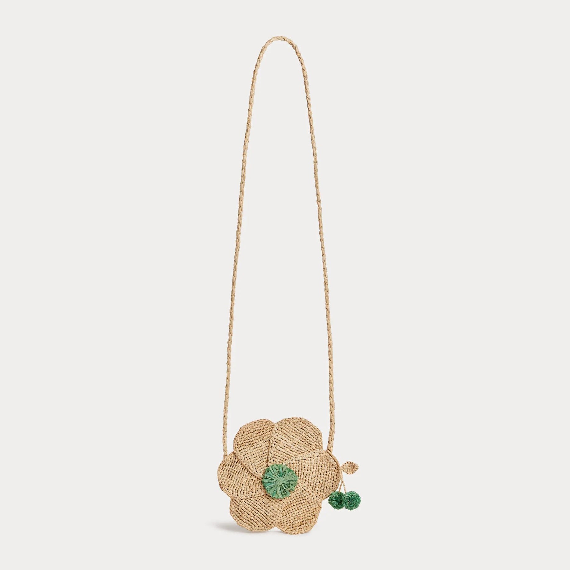 Bonpoint-Handmade Raffia Jordanie Bag Naturel(16.5 x 16.5 cm)