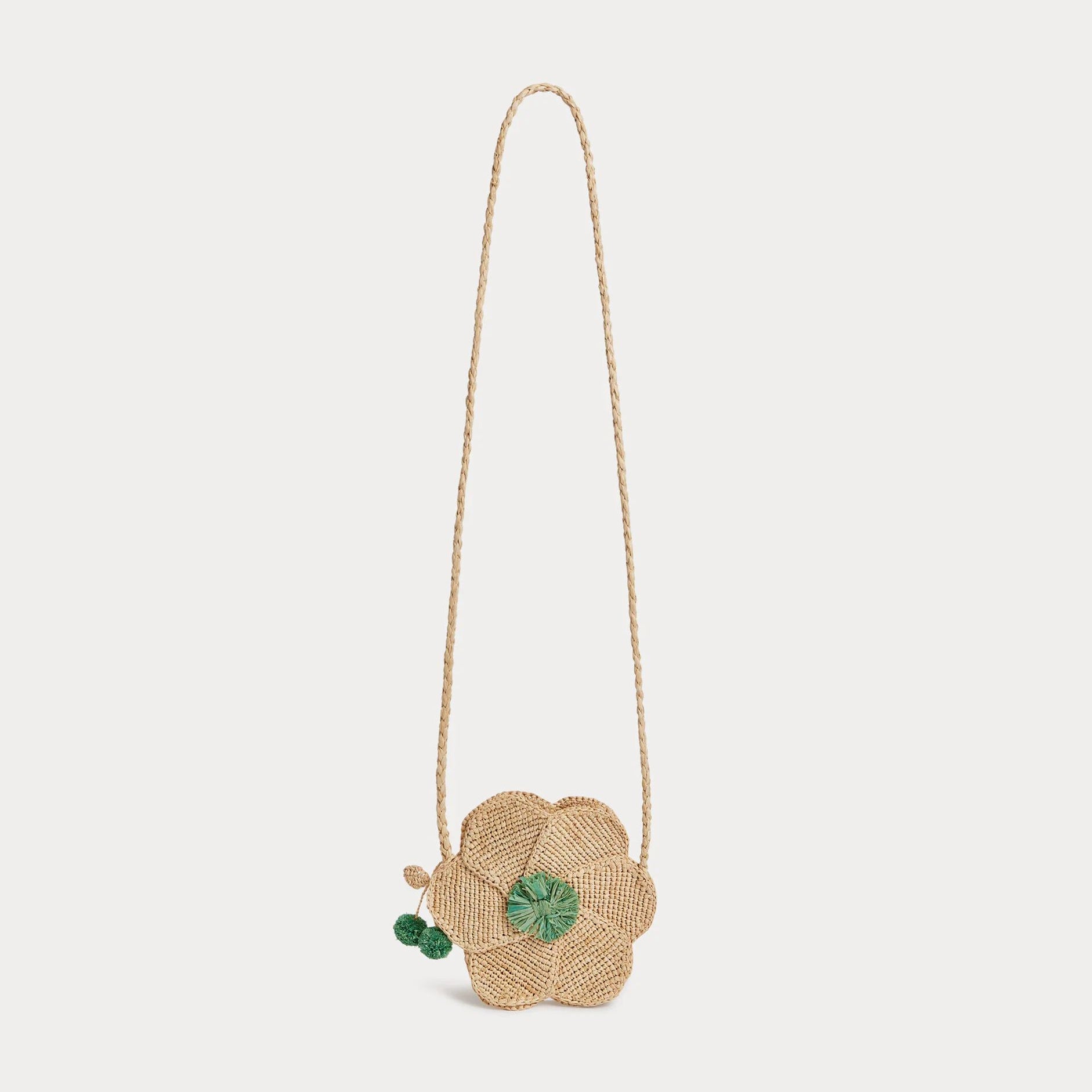Bonpoint-Handmade Raffia Jordanie Bag Naturel(16.5 x 16.5 cm)