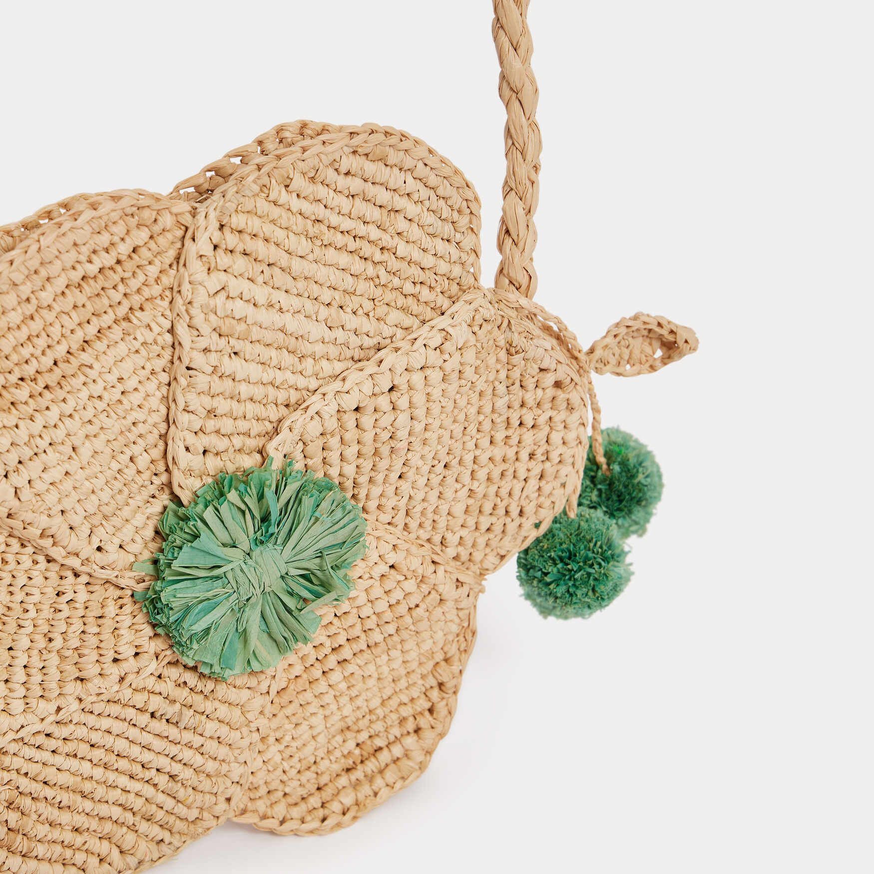 Bonpoint-Handmade Raffia Jordanie Bag Naturel(16.5 x 16.5 cm)