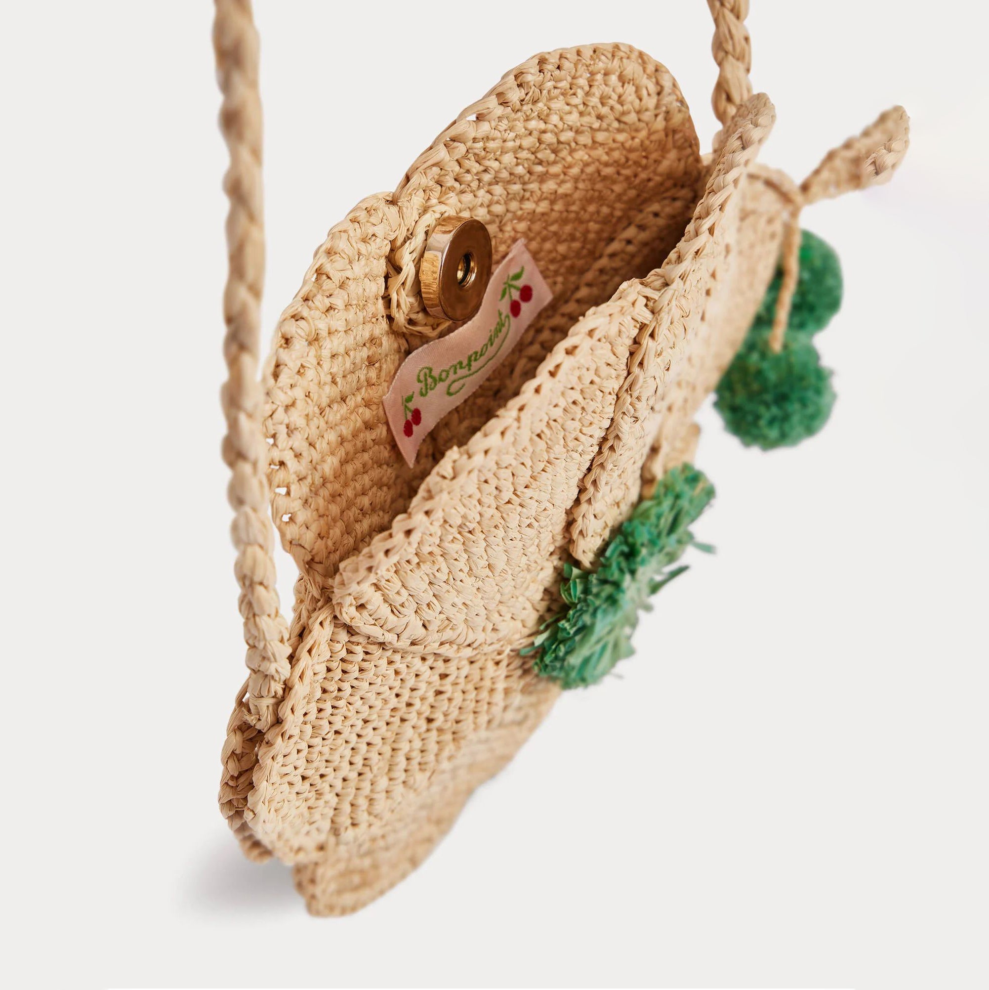 Bonpoint-Handmade Raffia Jordanie Bag Naturel(16.5 x 16.5 cm)