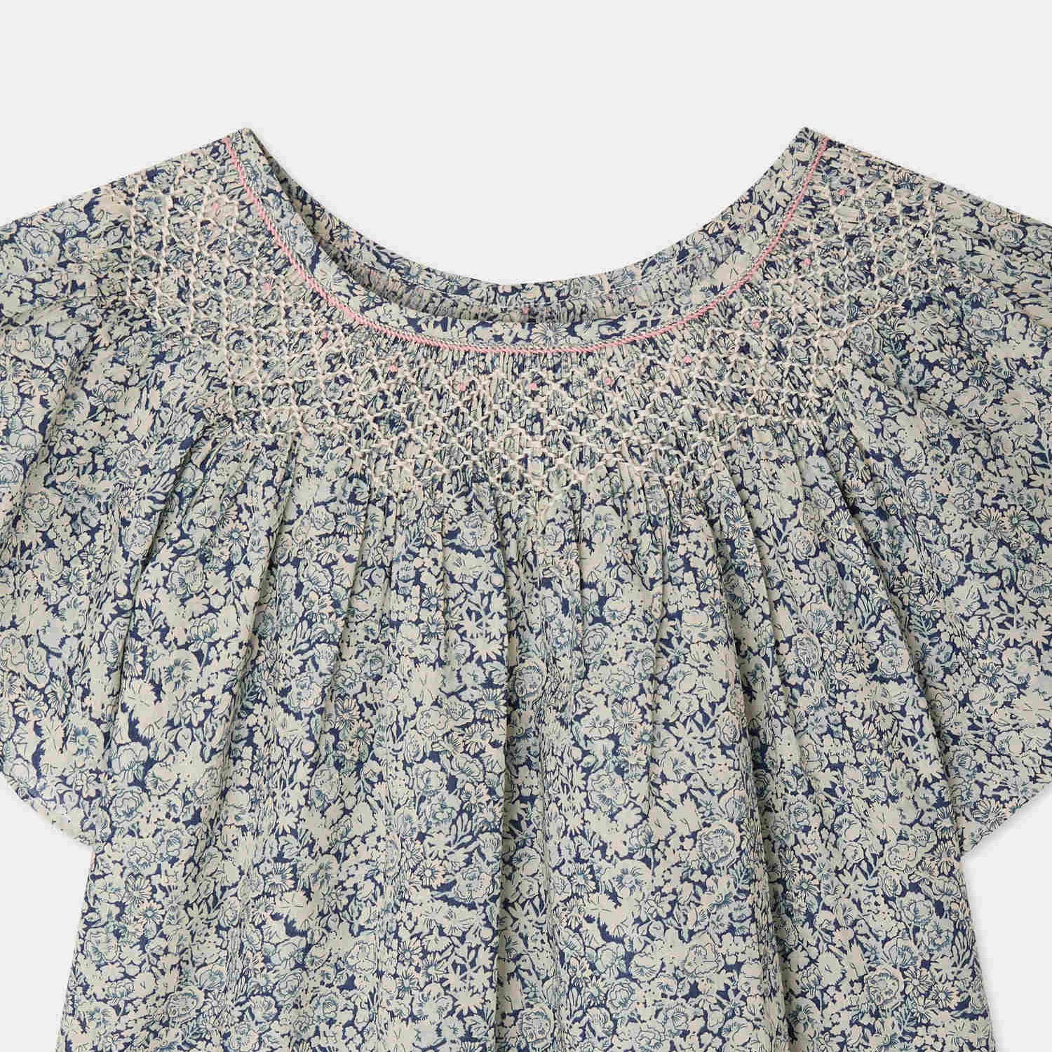 Bonpoint-Blouse Nella Fl Bleu De Prusse