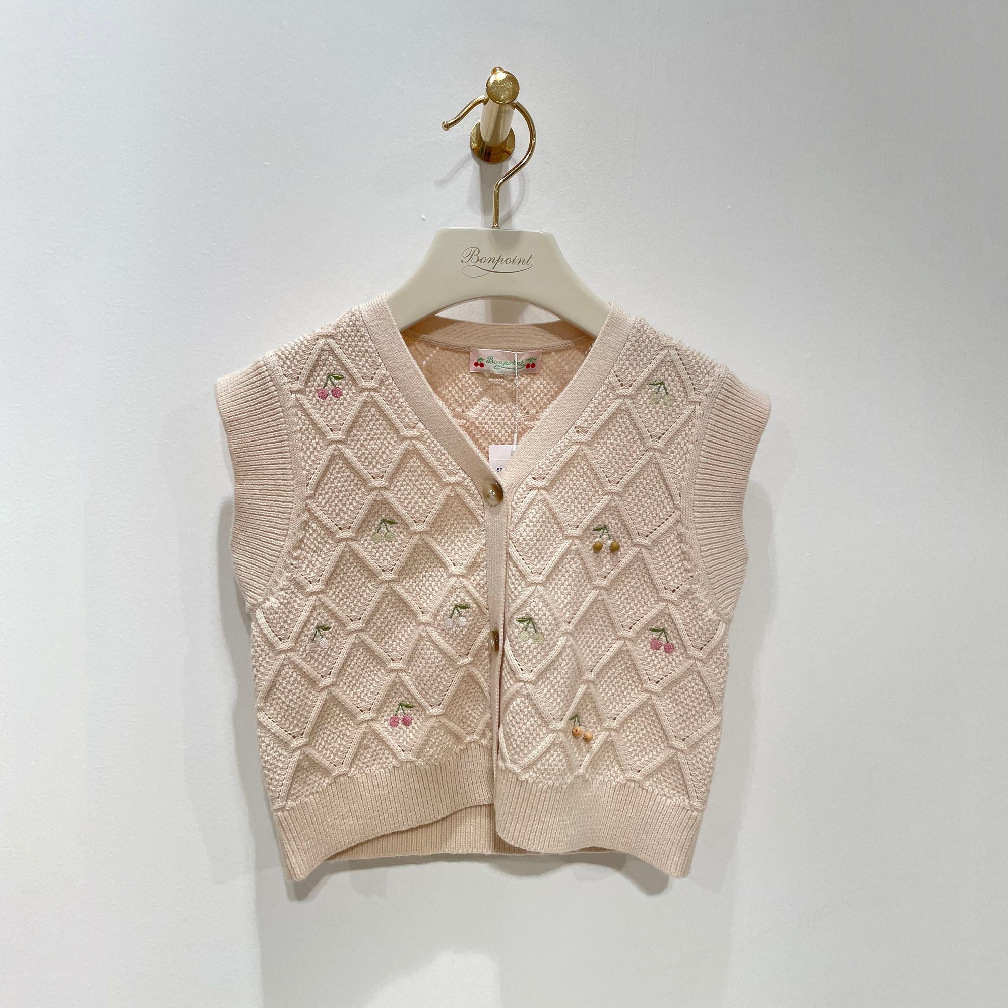 Bonpoint-Cardigan Lys Upb Ecru