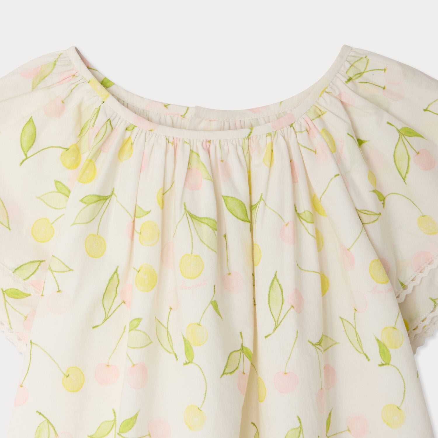 Bonpoint-Smocked Salome dress in organic cotton poplin
