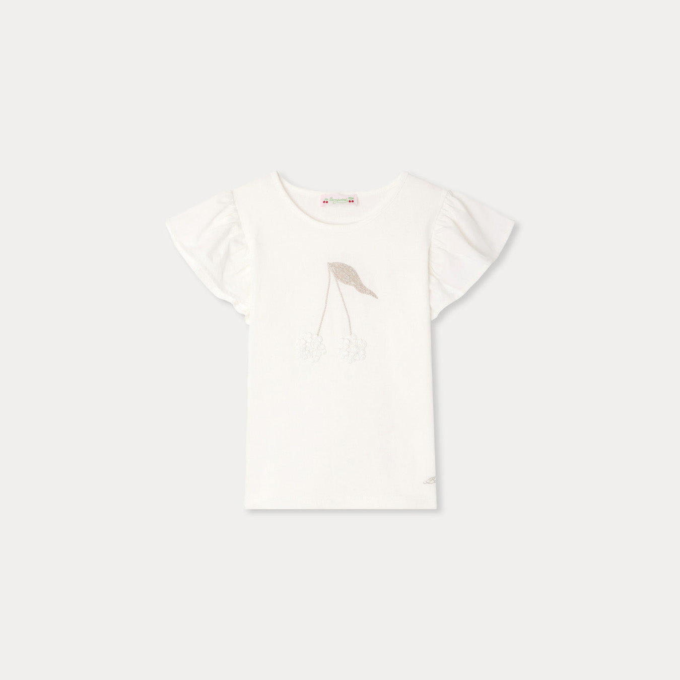 Bonpoint-T-Shirt Emila Upb Blanc Lait