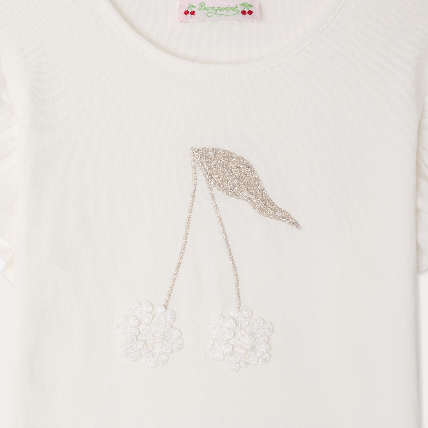 Bonpoint-T-Shirt Emila Upb Blanc Lait