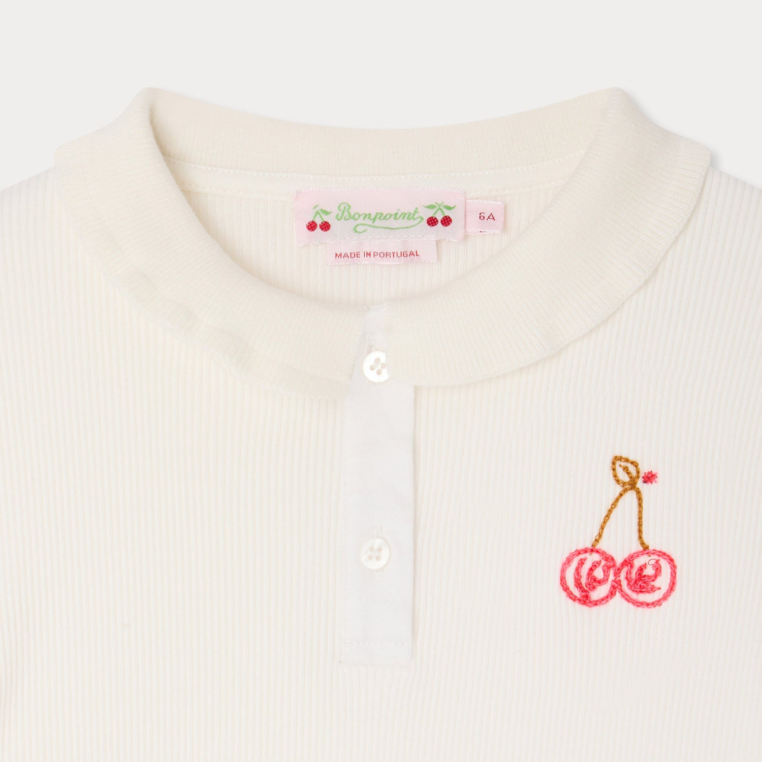 Bonpoint-T-Shirt Gina Upb Blanc Lait
