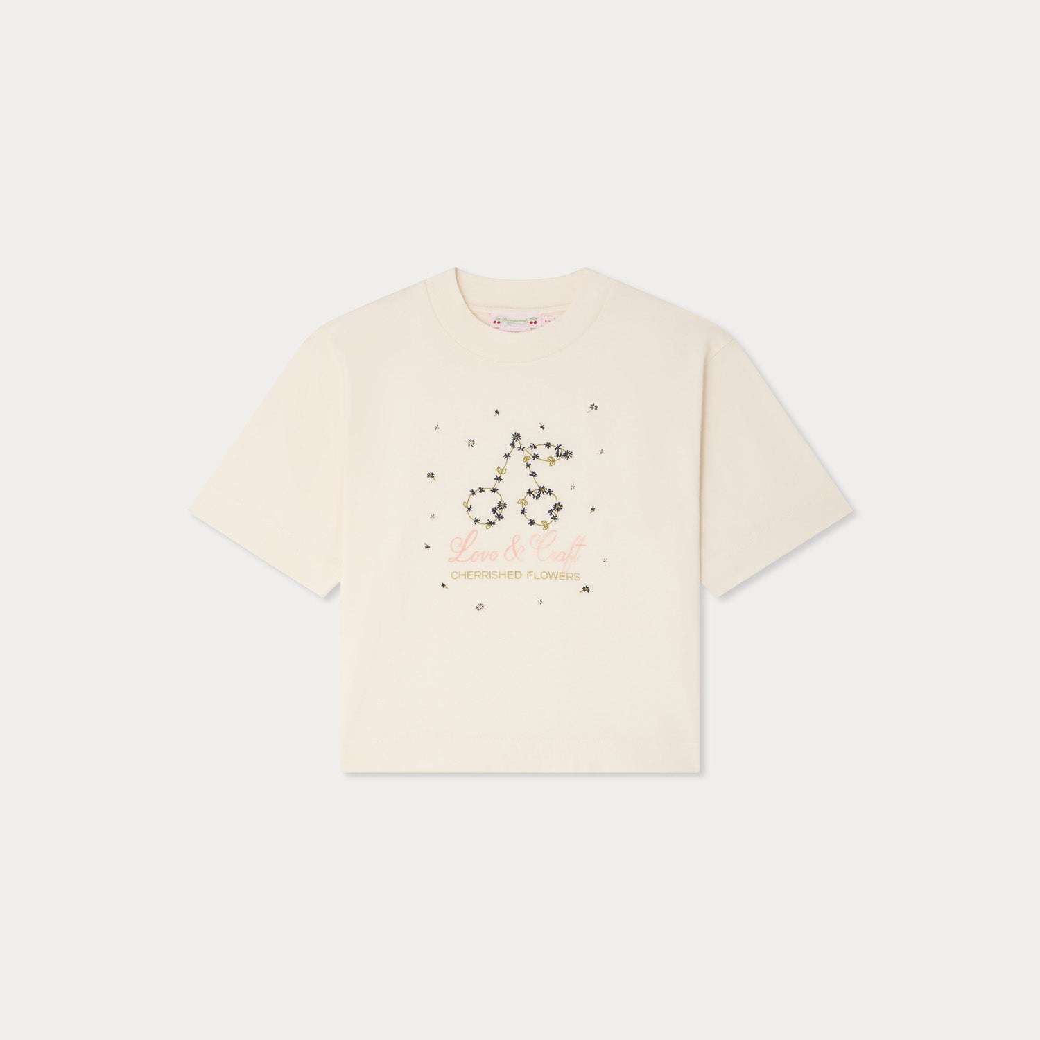 Bonpoint-T-Shirt Lele Upb Blanc Lait