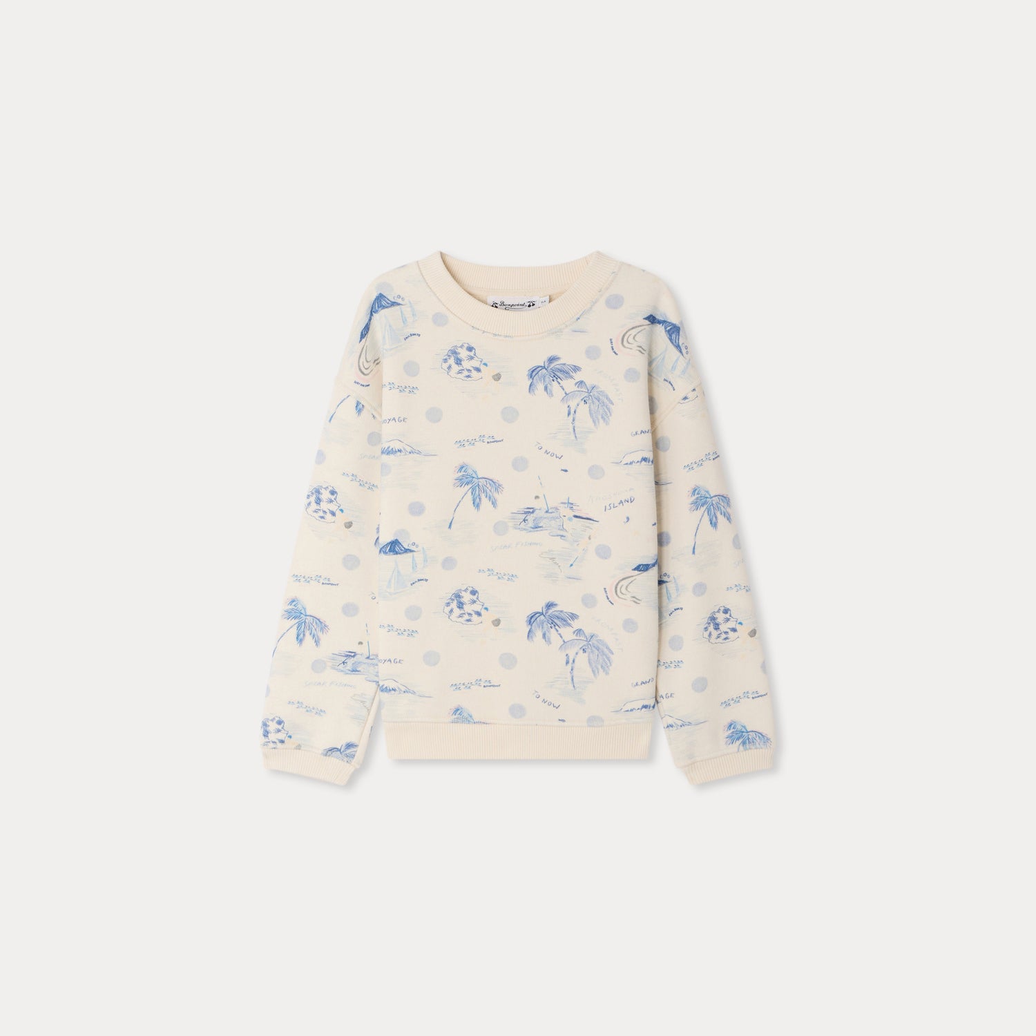 Bonpoint-Sweat Tonino Imp Bleu