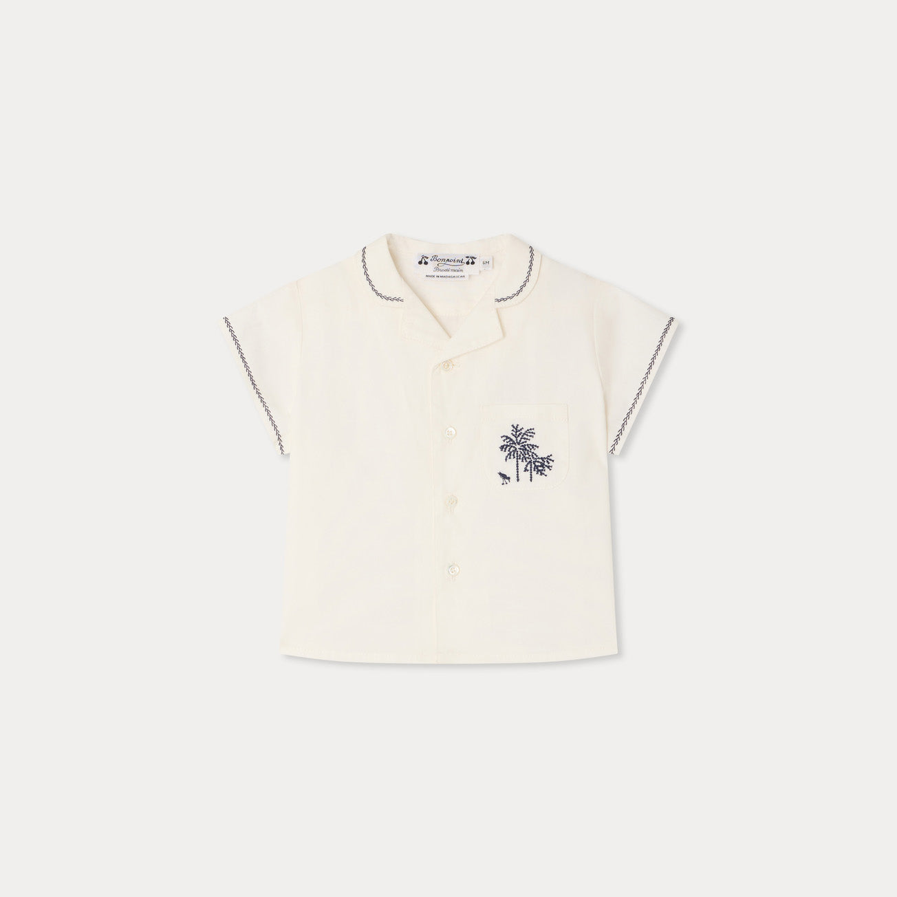 Bonpoint-Chemise Lennard Upb Blanc Lait