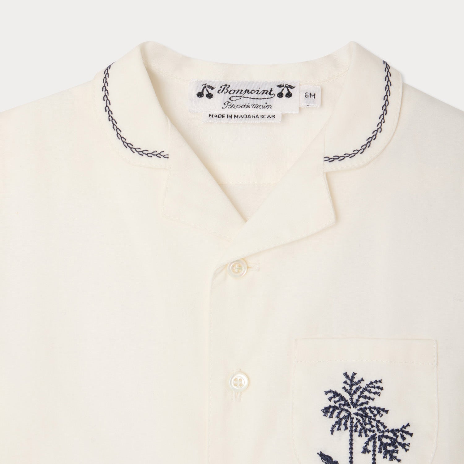 Bonpoint-Chemise Lennard Upb Blanc Lait