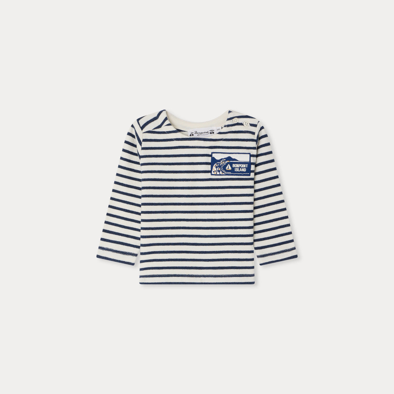 Bonpoint-Baby T-Shirt Tourbillon Indigo
