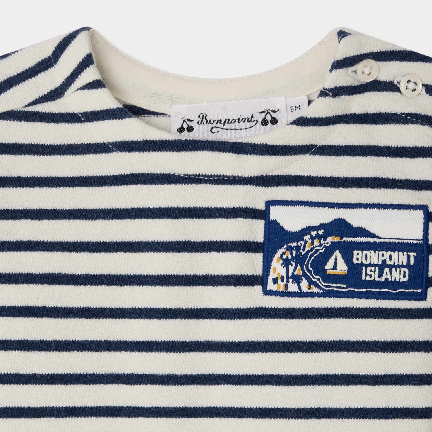 Bonpoint-Baby T-Shirt Tourbillon Indigo
