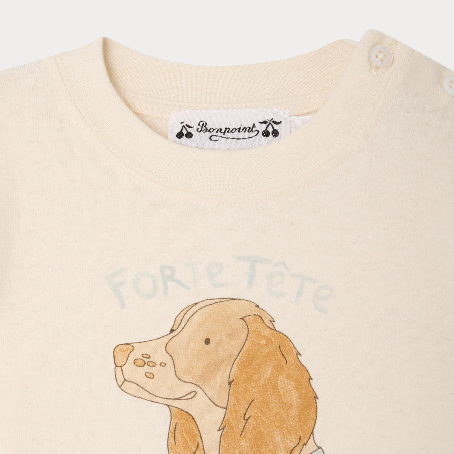 Bonpoint-T-Shirt Tom Upb Ivoire