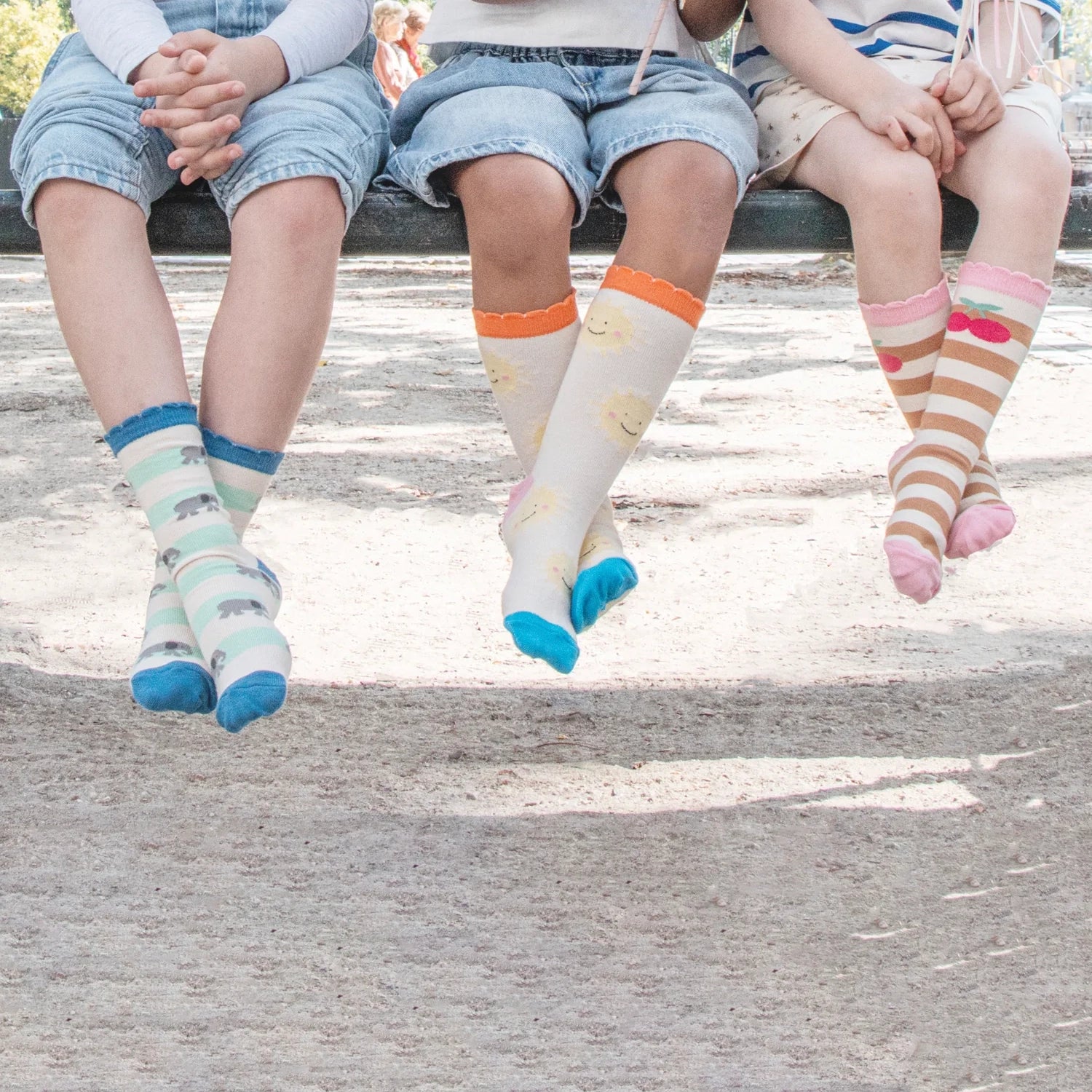 Rockahula Kids-Vintage Rainbow and Sun 2 Pack Socks
