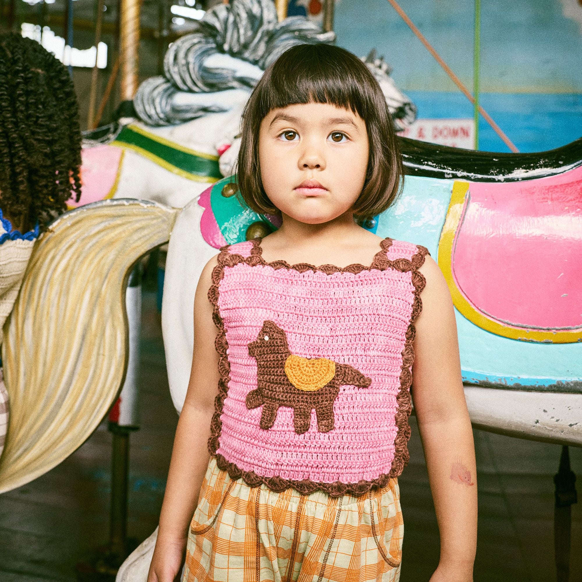 Misha & Puff-Crochet Horse Top Azalea