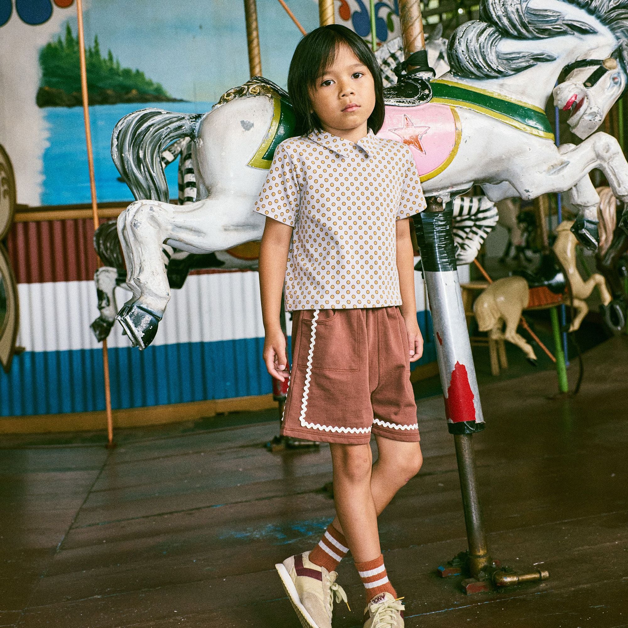 Misha & Puff-Rickrack Camp Short Cola