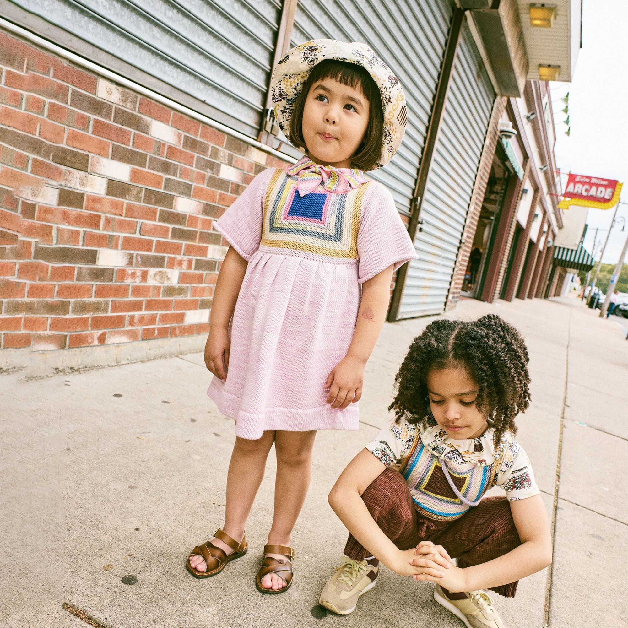Misha & Puff-Girls Log Cabin Dress Aura