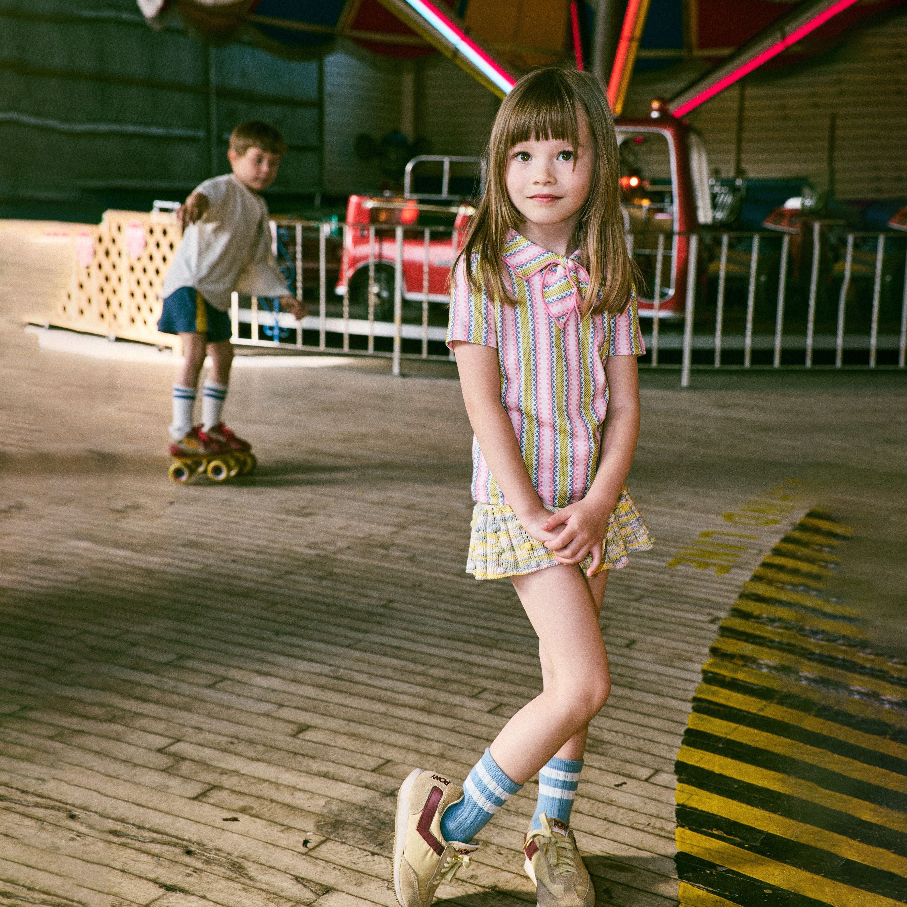 Misha & Puff-Junior Scout Tee Aura Vaquero Stripe