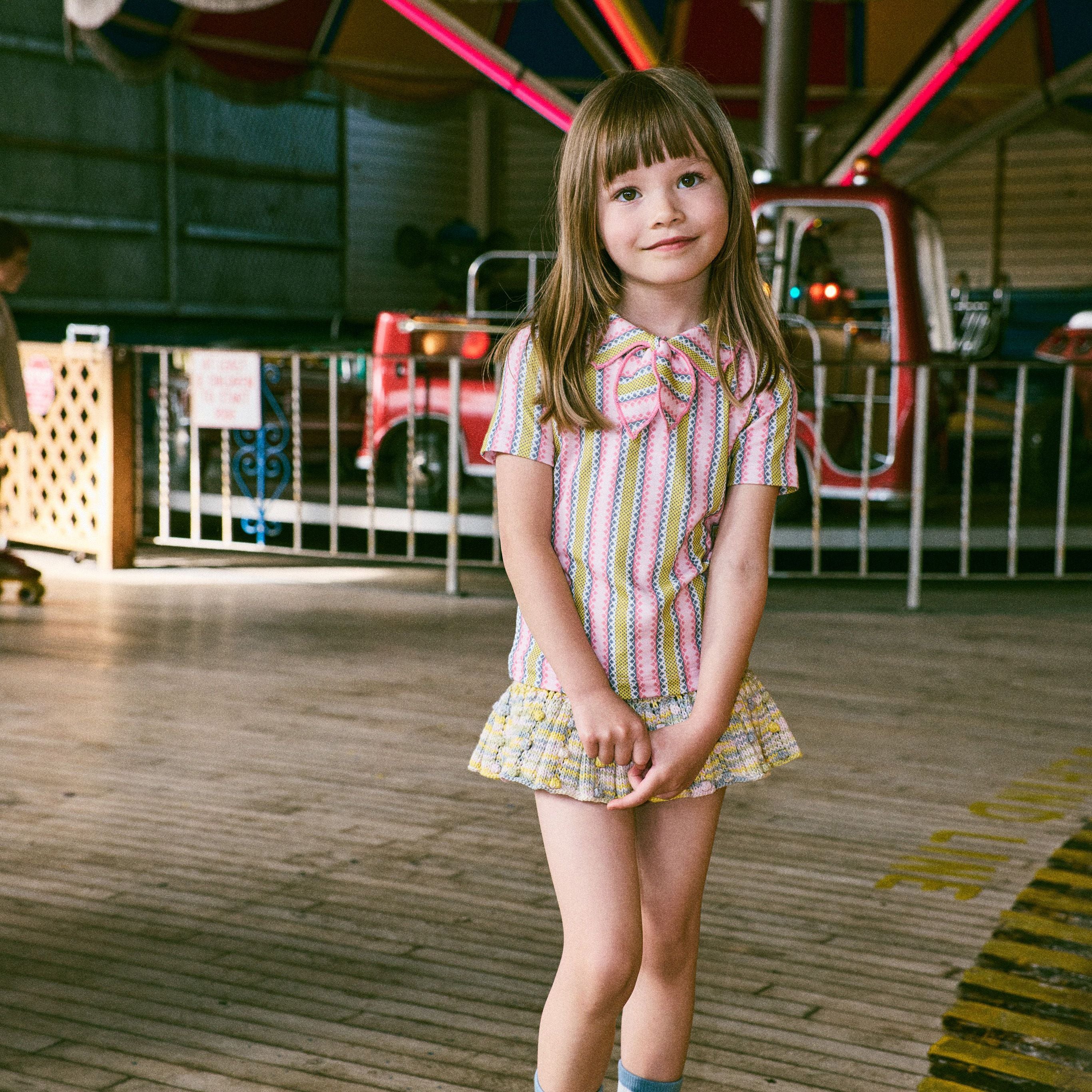 Misha & Puff-Junior Scout Tee Aura Vaquero Stripe