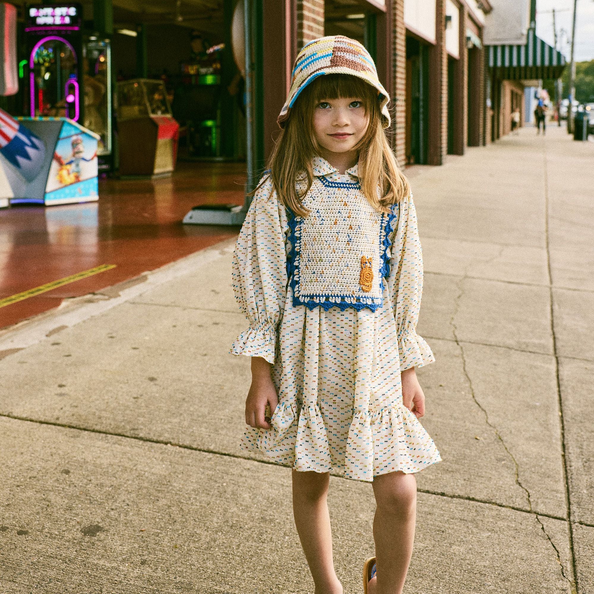 Misha & Puff-Cat Topanga Popover Seashore Confetti