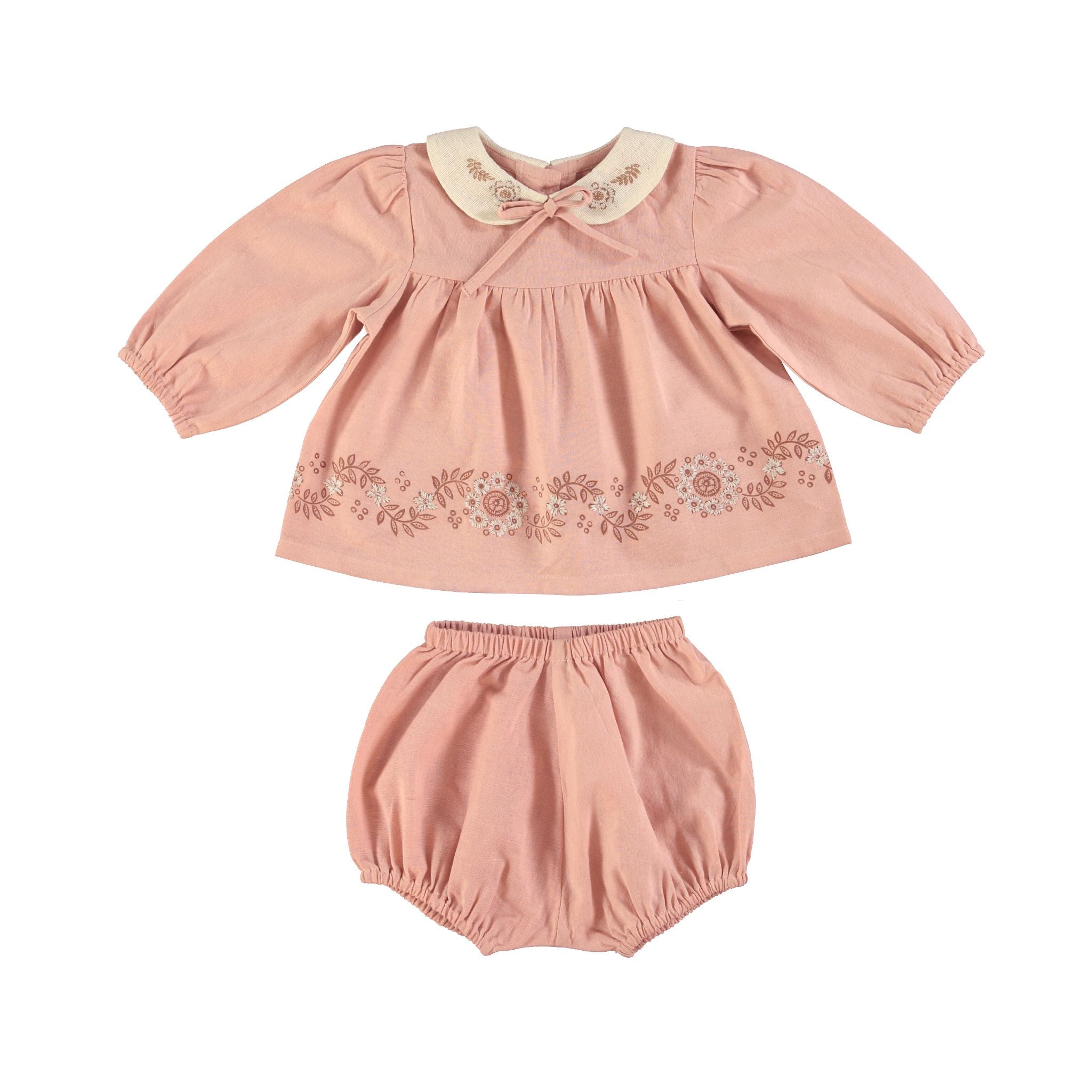 Bebe Organic-Baby Girls Scarlet Set Dusty Blooms