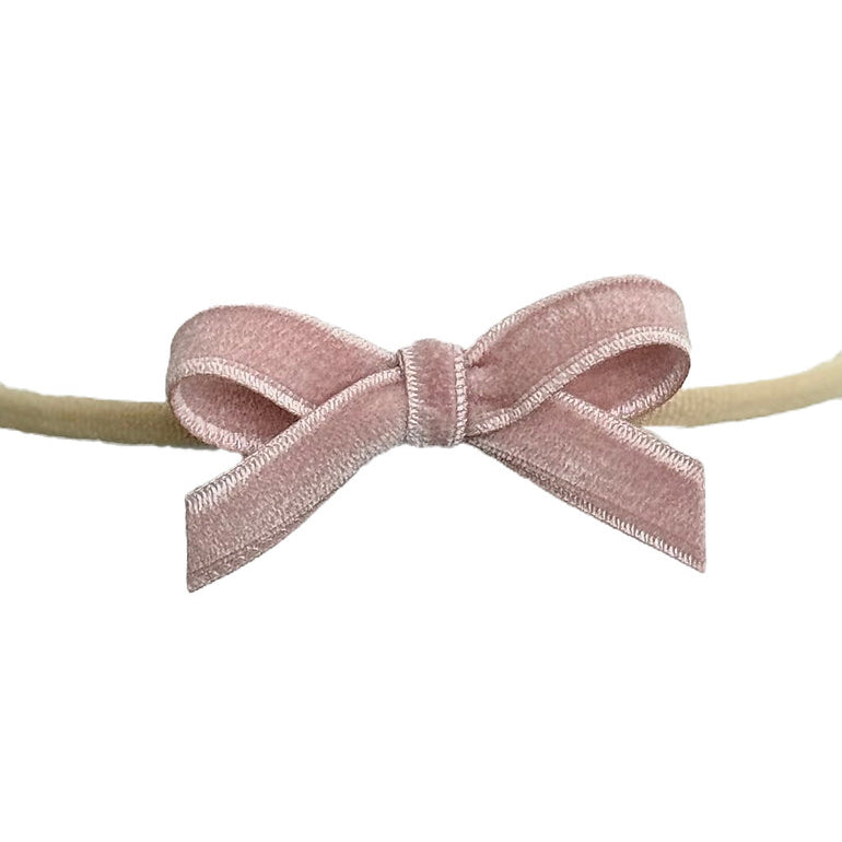 Olilia-Small Velvet Soft Headband-Vintage Rose