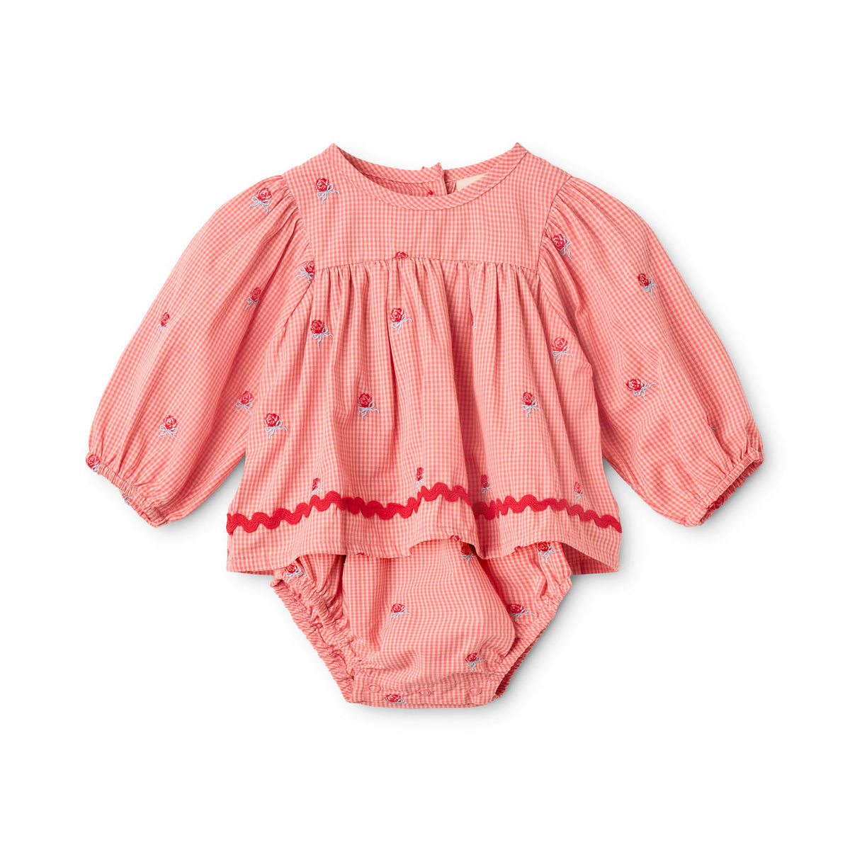 Flöss-Girl Sonja Romper Pink Rose Gingham