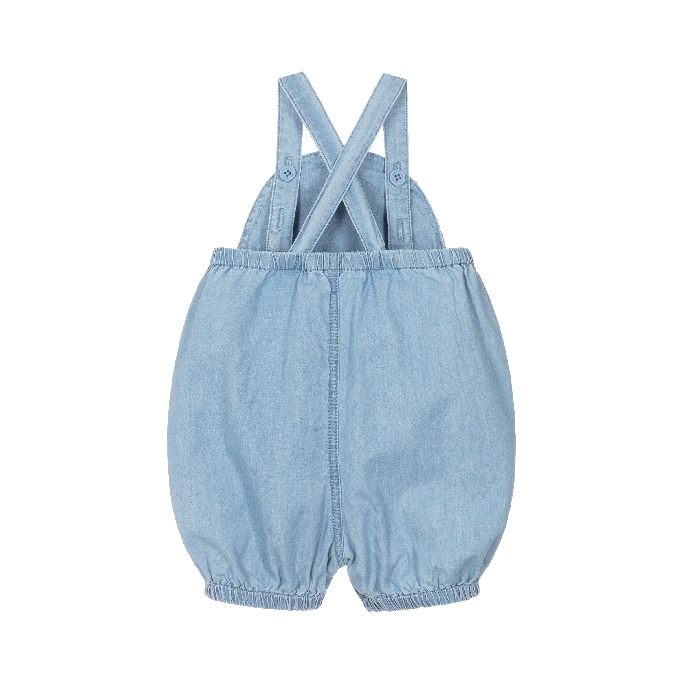 Stella McCartney Kids-Baby Girl Chambray Overall With Ladybug Detail