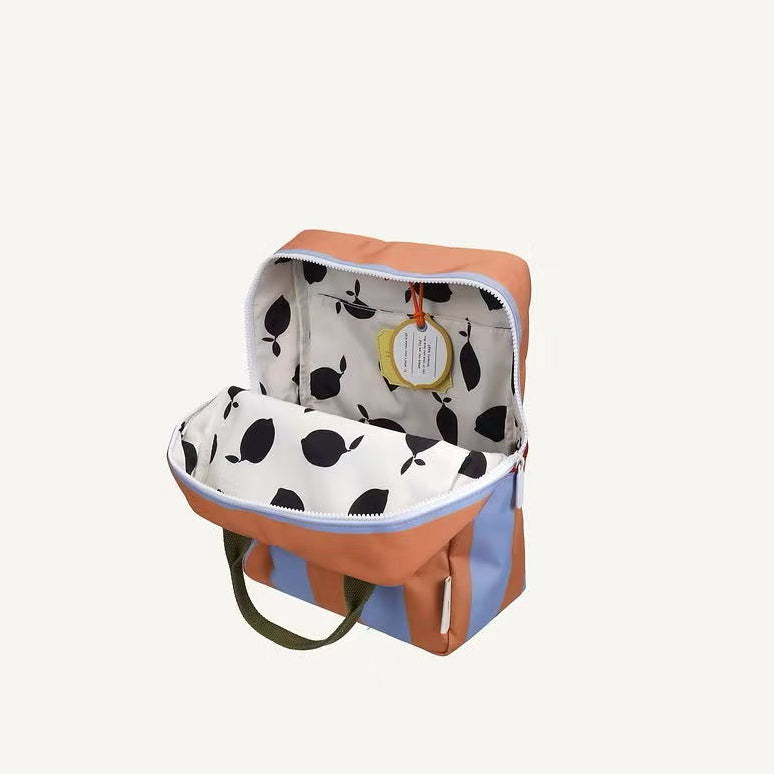 Sticky Lemon backpack medium | lemon tree | stripes | cloud blue + maple whirl
