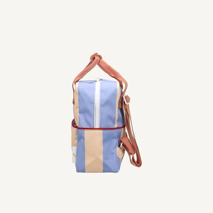 Sticky Lemon backpack small | lemon tree | stripes | cloud blue + twiggy beige