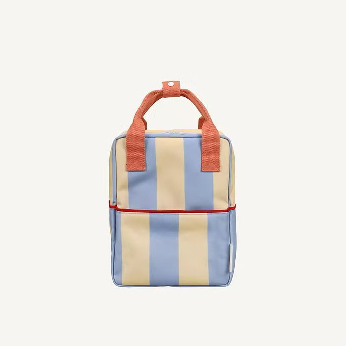Sticky Lemon backpack small | lemon tree | stripes | cloud blue + twiggy beige