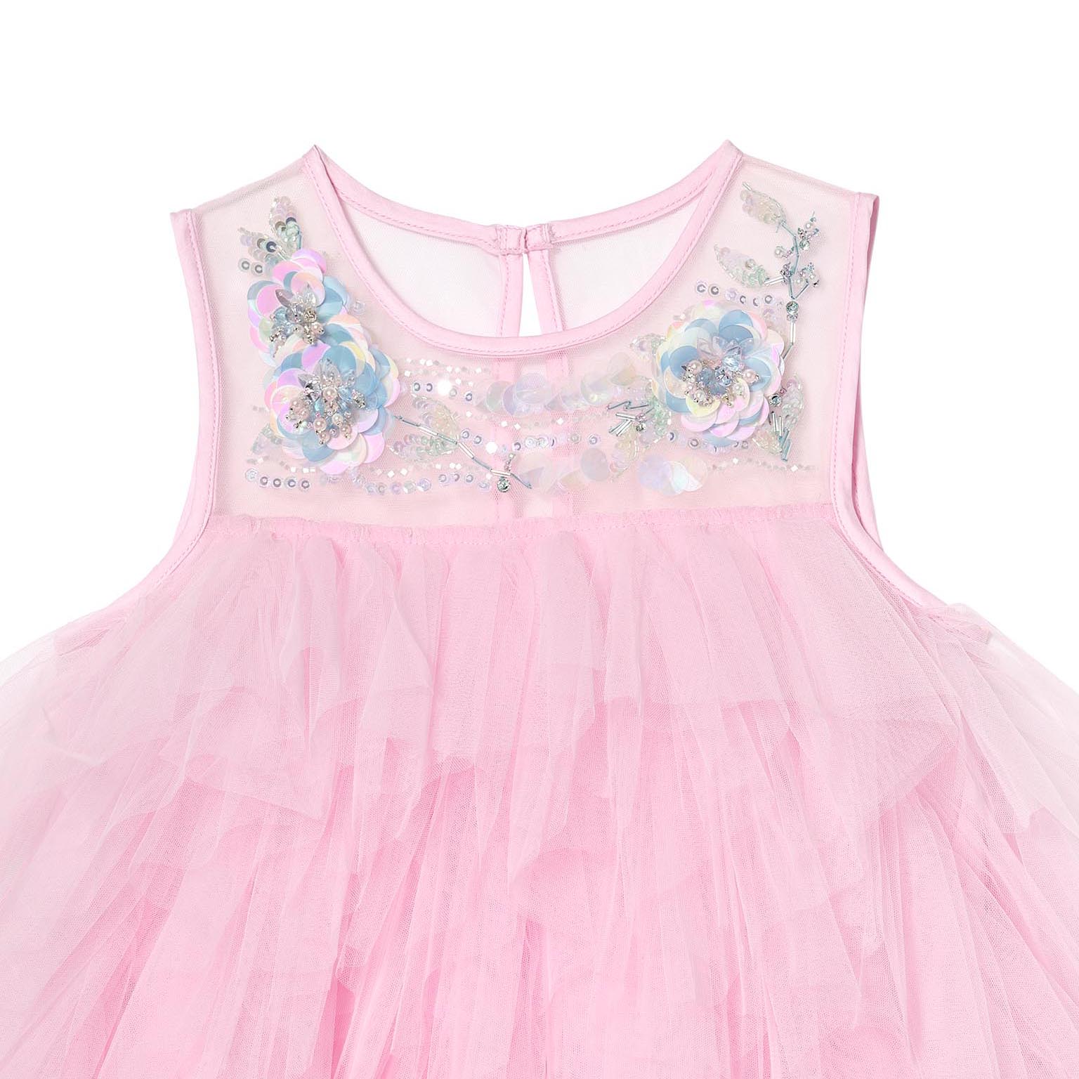 Tutu Du Monde-Girls Iridescent Muse Tulle Dress Pink Perfume