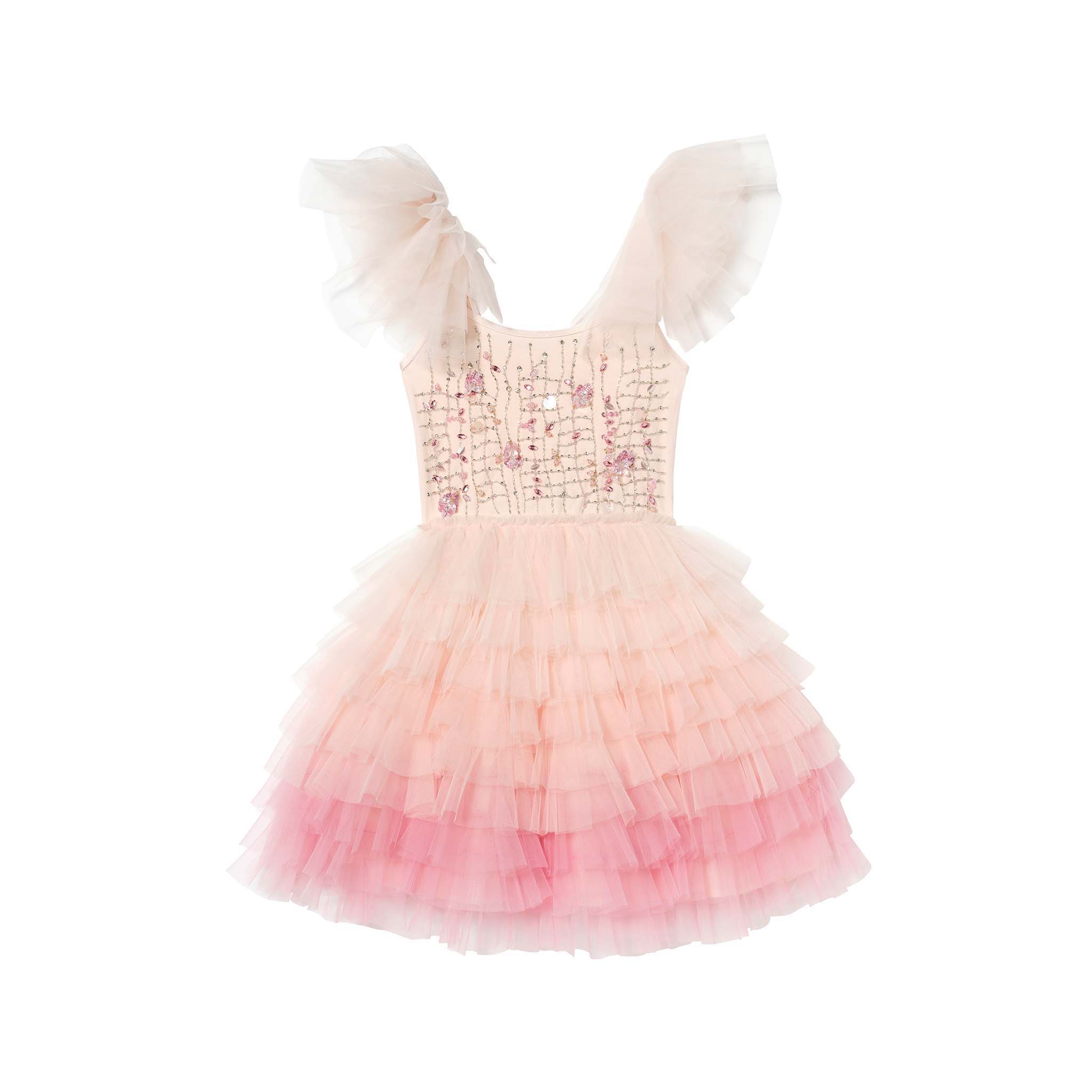 Tutu Du Monde-Girls Coral Cascade Tutu Dress Pearl Mix