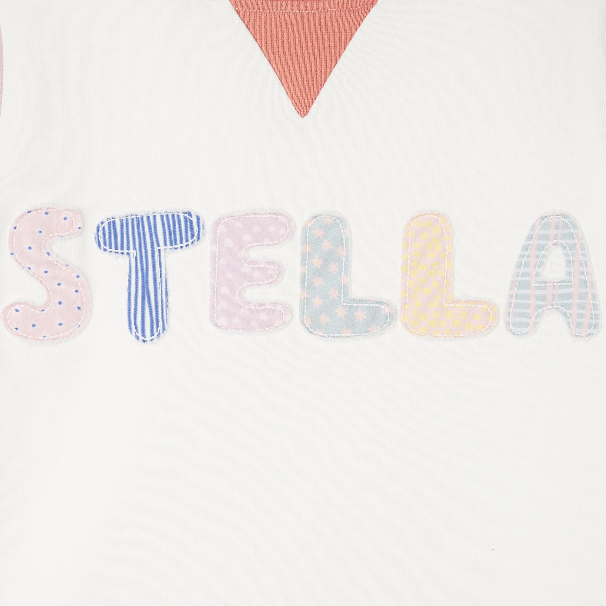 Stella McCartney Kids-Girl Sweatshirt With Stella Patches White Pink