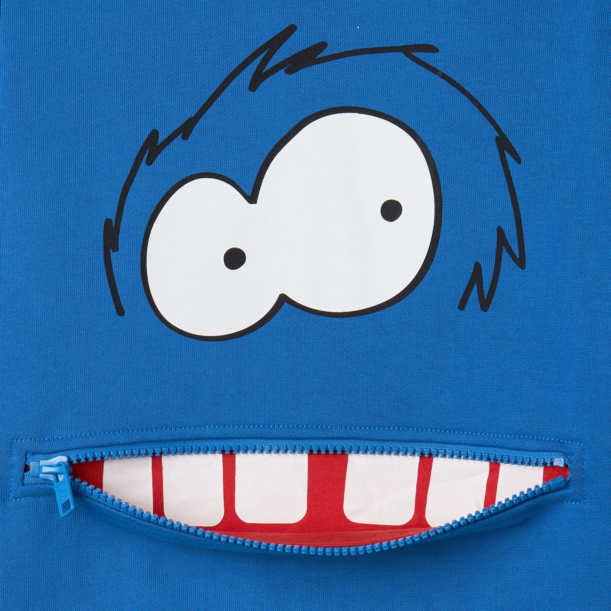 Stella McCartney Kids-Boy Sweatshirt With Yeti Eyes Print Blue-C3506