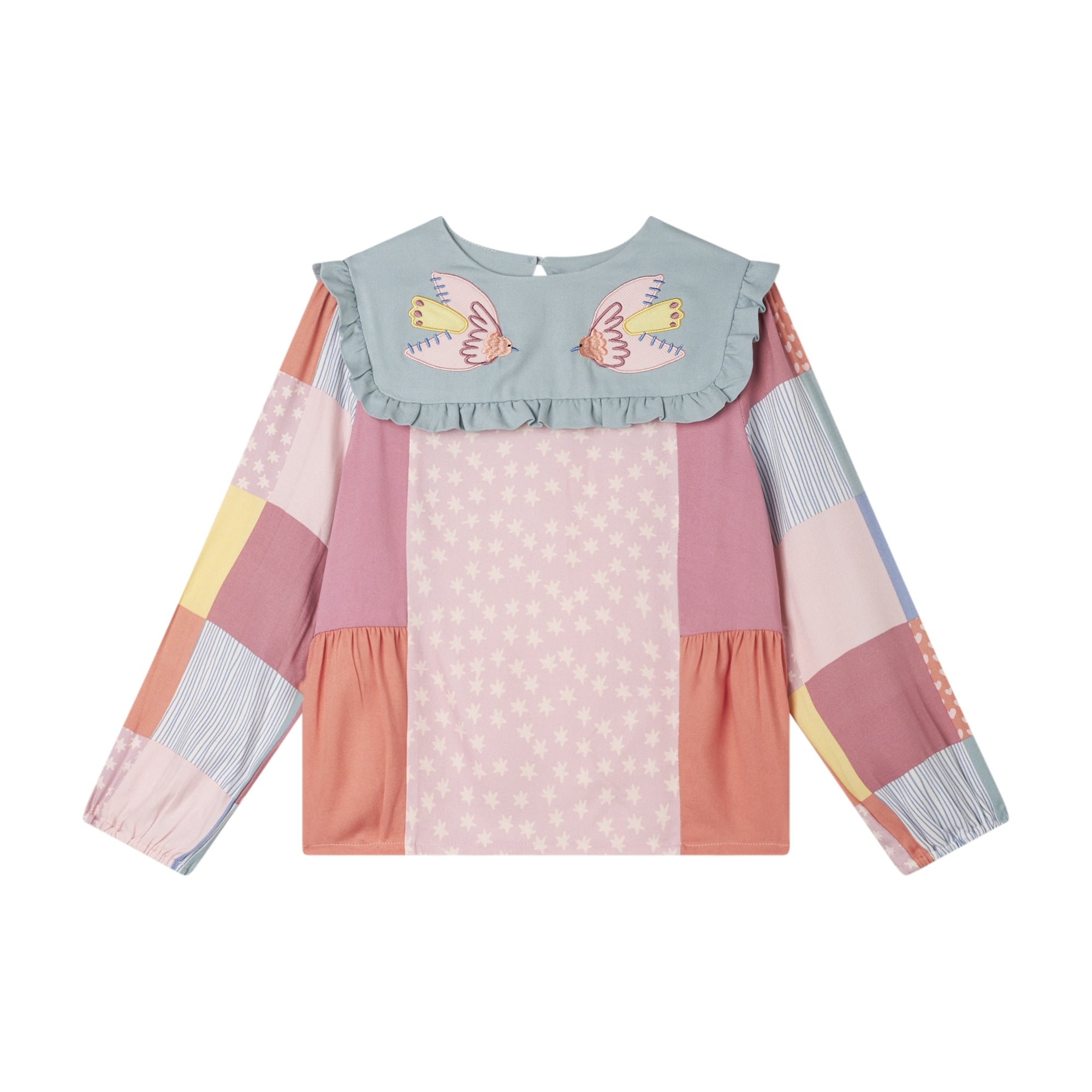 Stella McCartney Kids-Girl Ls Pachwork Blouse Multi